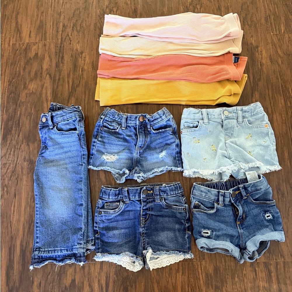 Bundle of Girl 18-24 mo Denim Shorts, Jeans, Leggings: Gap, Old Navy, etc